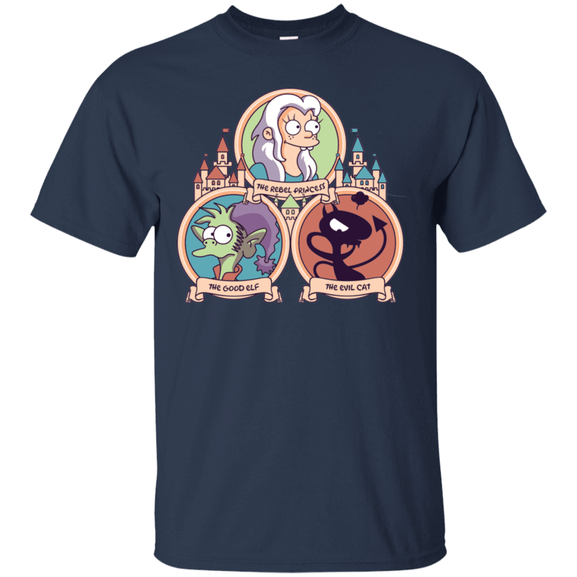 T-Shirts Navy / S The Rebel, the Good and Evil Cat T-Shirt