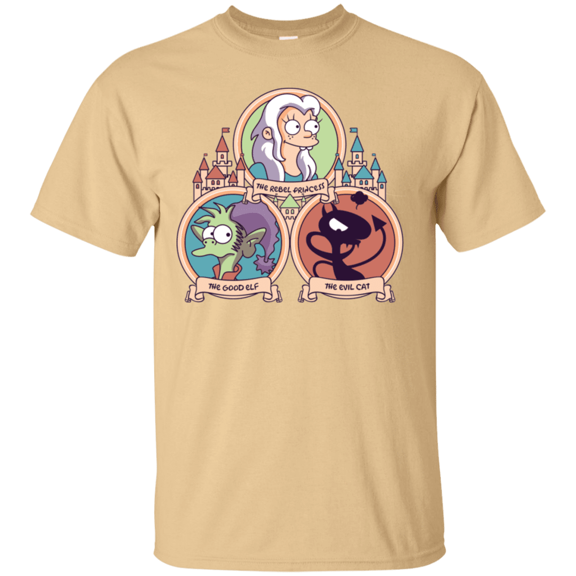 T-Shirts Vegas Gold / S The Rebel, the Good and Evil Cat T-Shirt