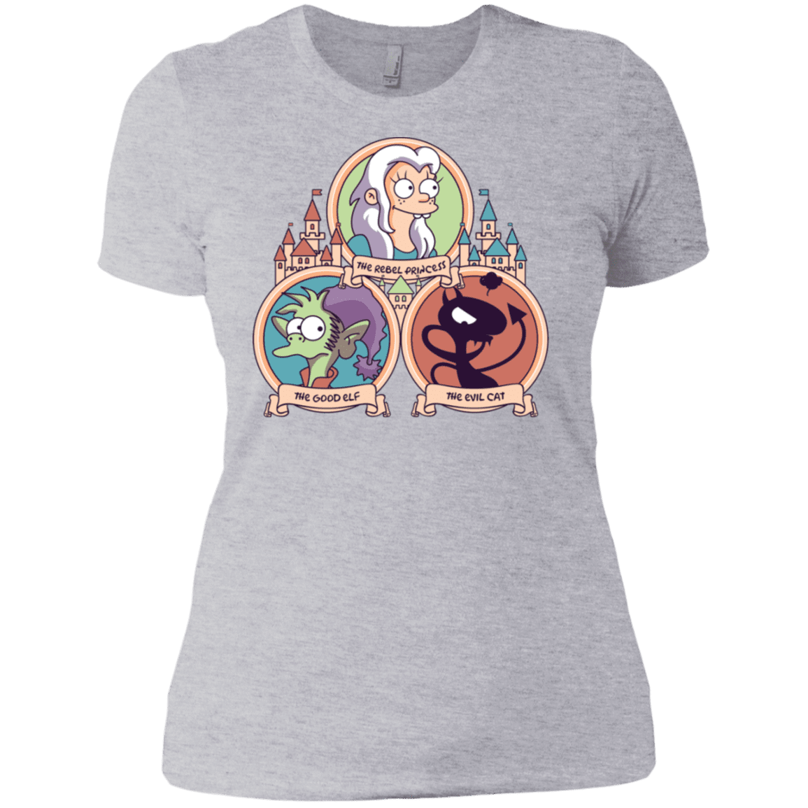 T-Shirts Heather Grey / X-Small The Rebel, the Good and Evil Cat Women's Premium T-Shirt