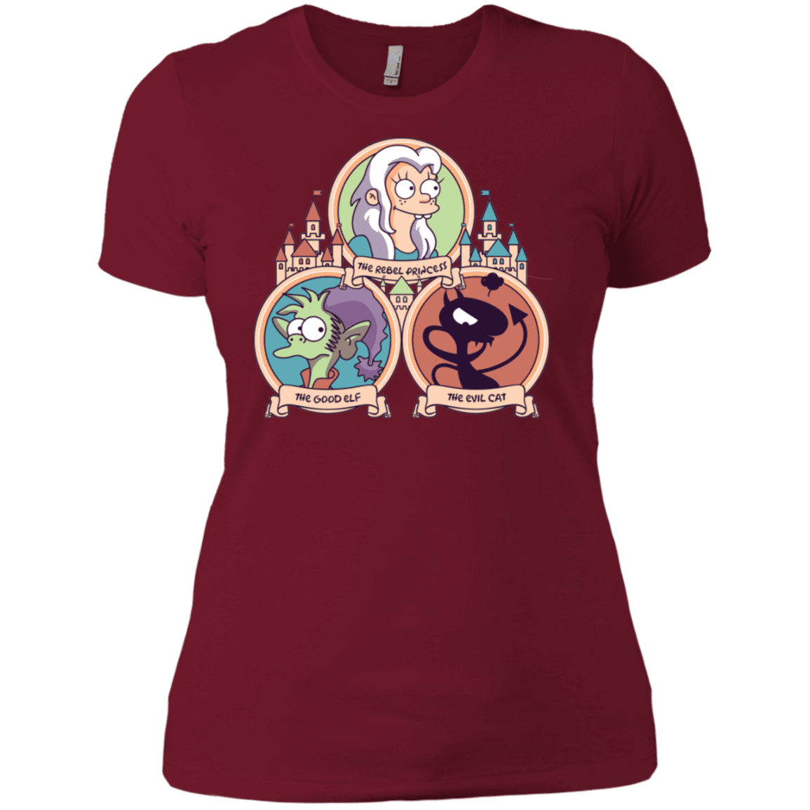 T-Shirts Scarlet / X-Small The Rebel, the Good and Evil Cat Women's Premium T-Shirt