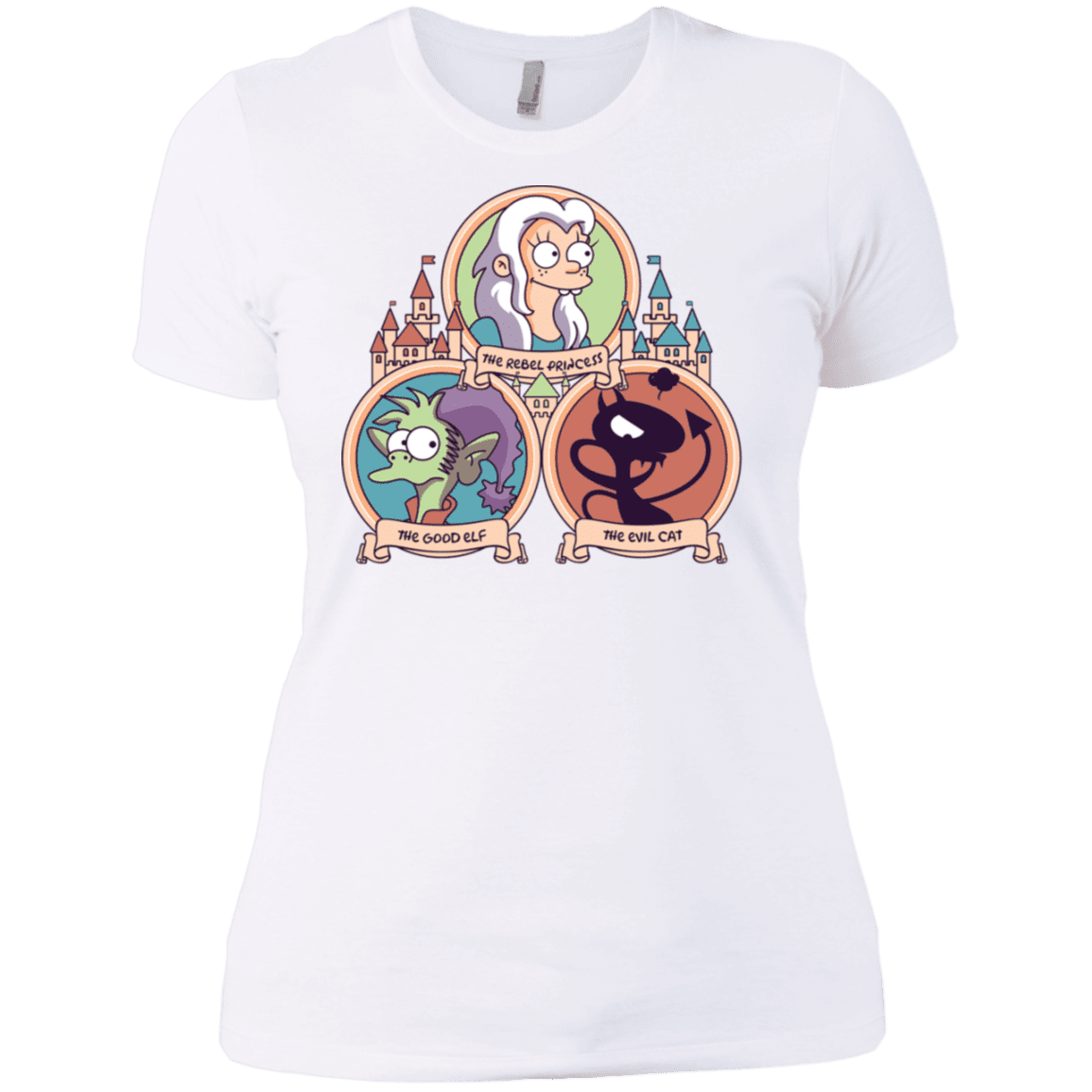 T-Shirts White / X-Small The Rebel, the Good and Evil Cat Women's Premium T-Shirt