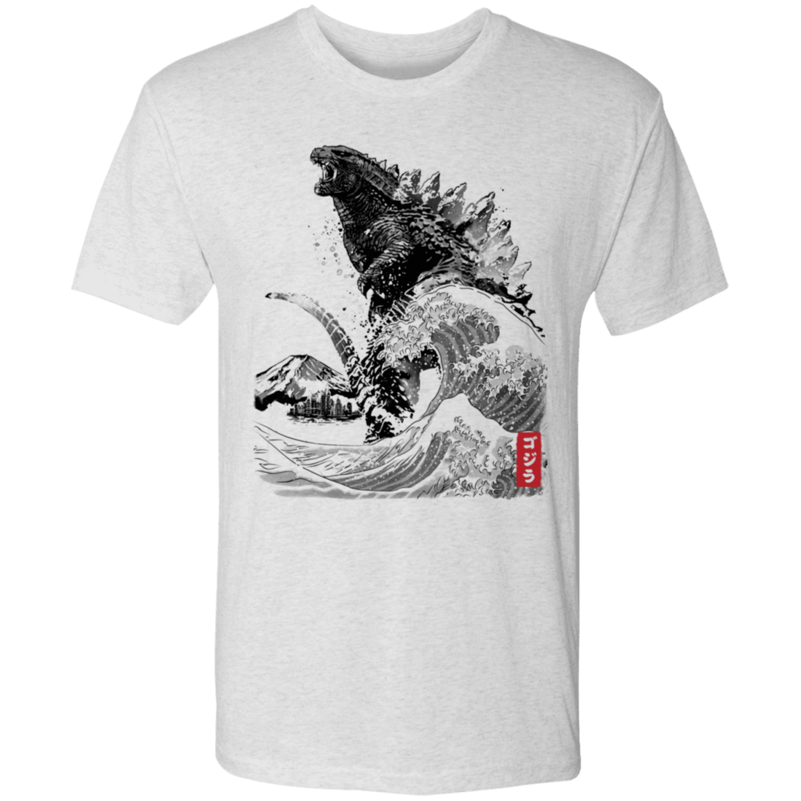 T-Shirts Heather White / S The Rise of Gojira Men's Triblend T-Shirt