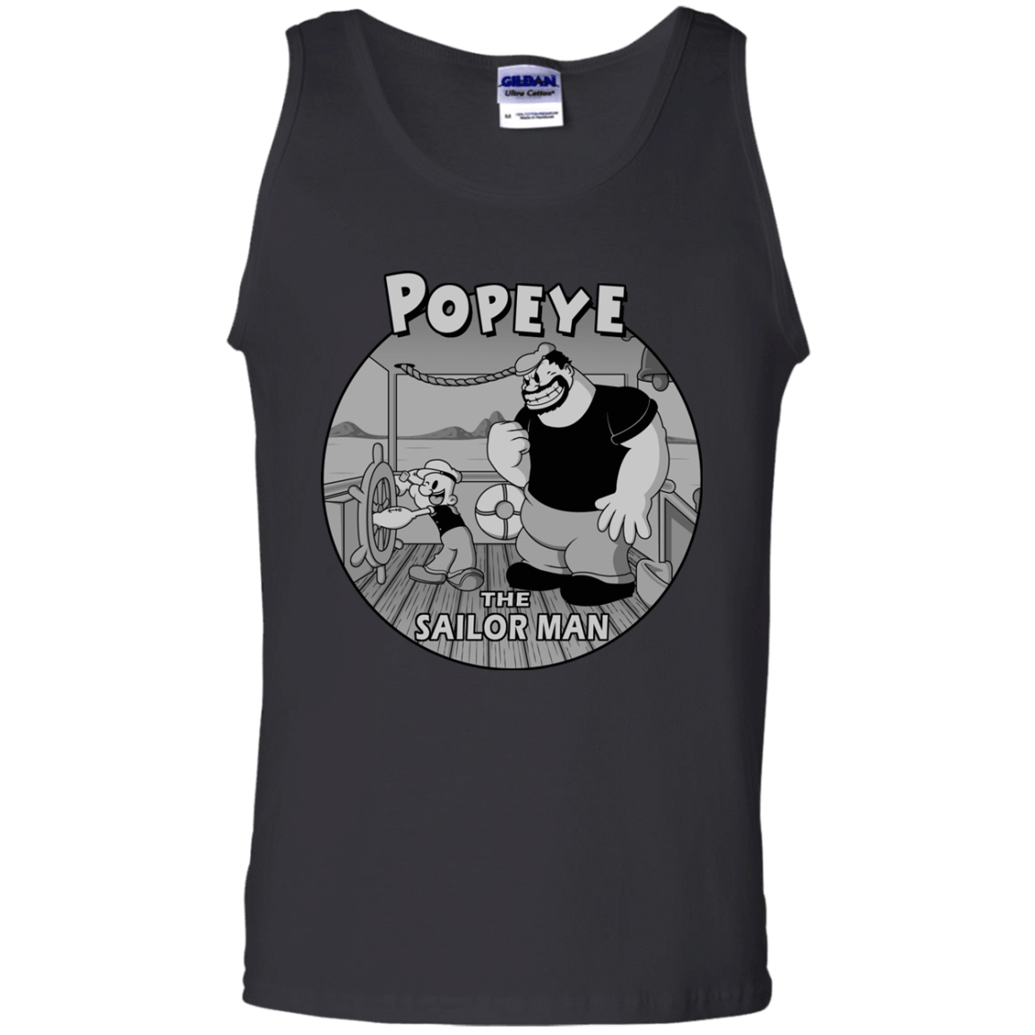 T-Shirts Black / S The Sailor Man Men's Tank Top