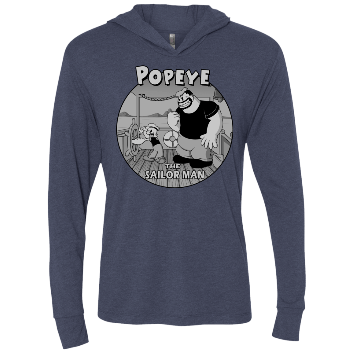 The Sailor Man Triblend Long Sleeve Hoodie Tee