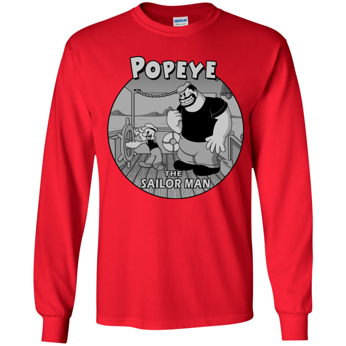 T-Shirts Red / YS The Sailor Man Youth Long Sleeve T-Shirt