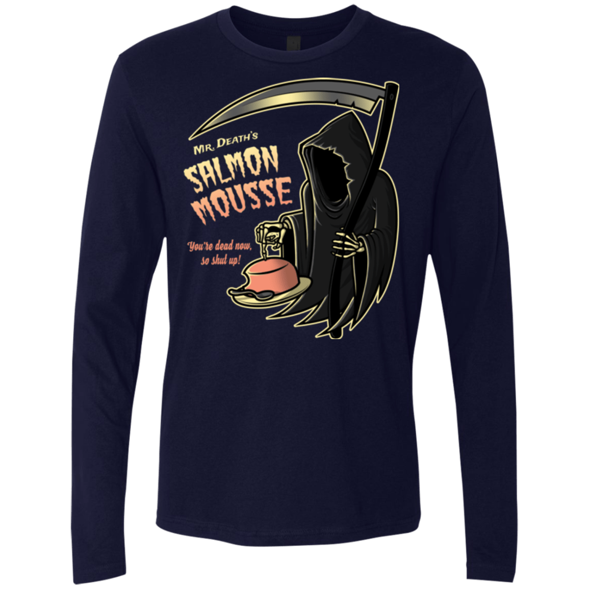 T-Shirts Midnight Navy / Small The Salmon Mousse Men's Premium Long Sleeve