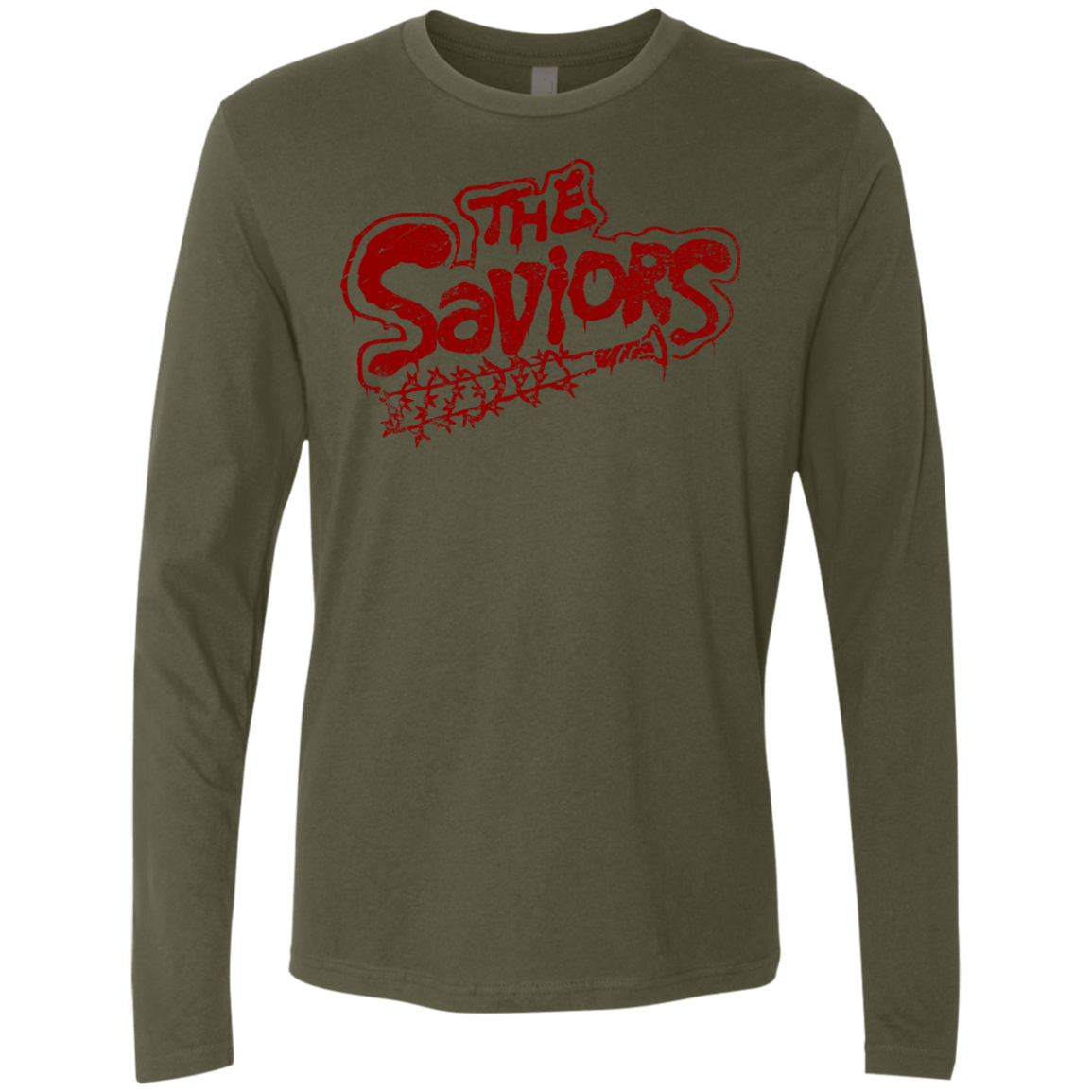 T-Shirts Military Green / Small The Saviors Men's Premium Long Sleeve