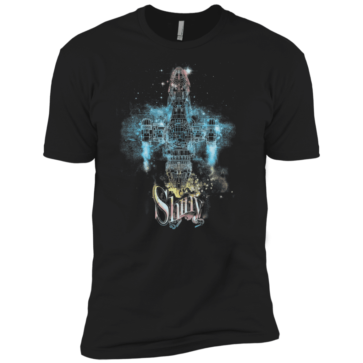 T-Shirts Black / X-Small The Shiniest Spaceship Men's Premium T-Shirt