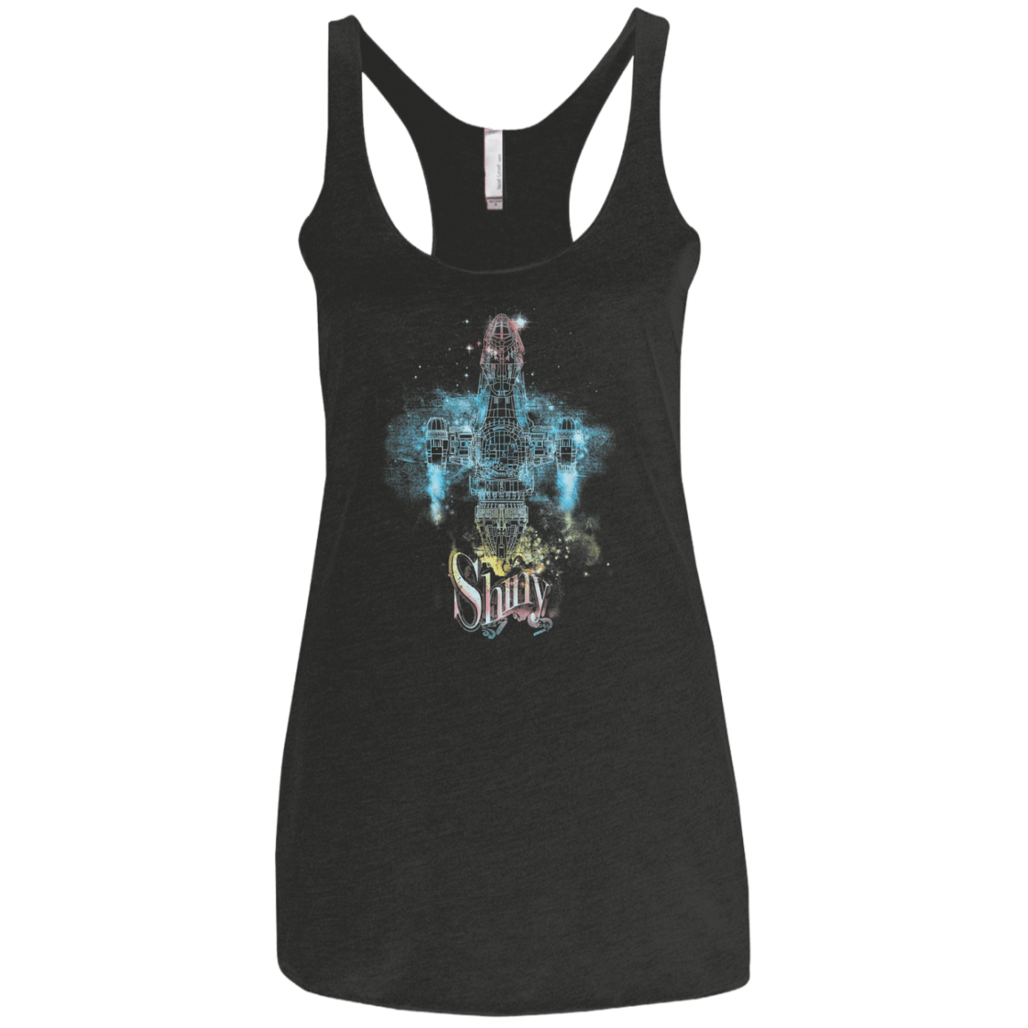 The Shiniest Spaceship Women's Triblend Racerback Tank