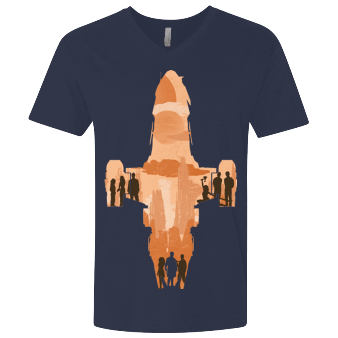 T-Shirts Midnight Navy / X-Small The Shiny Ship Men's Premium V-Neck