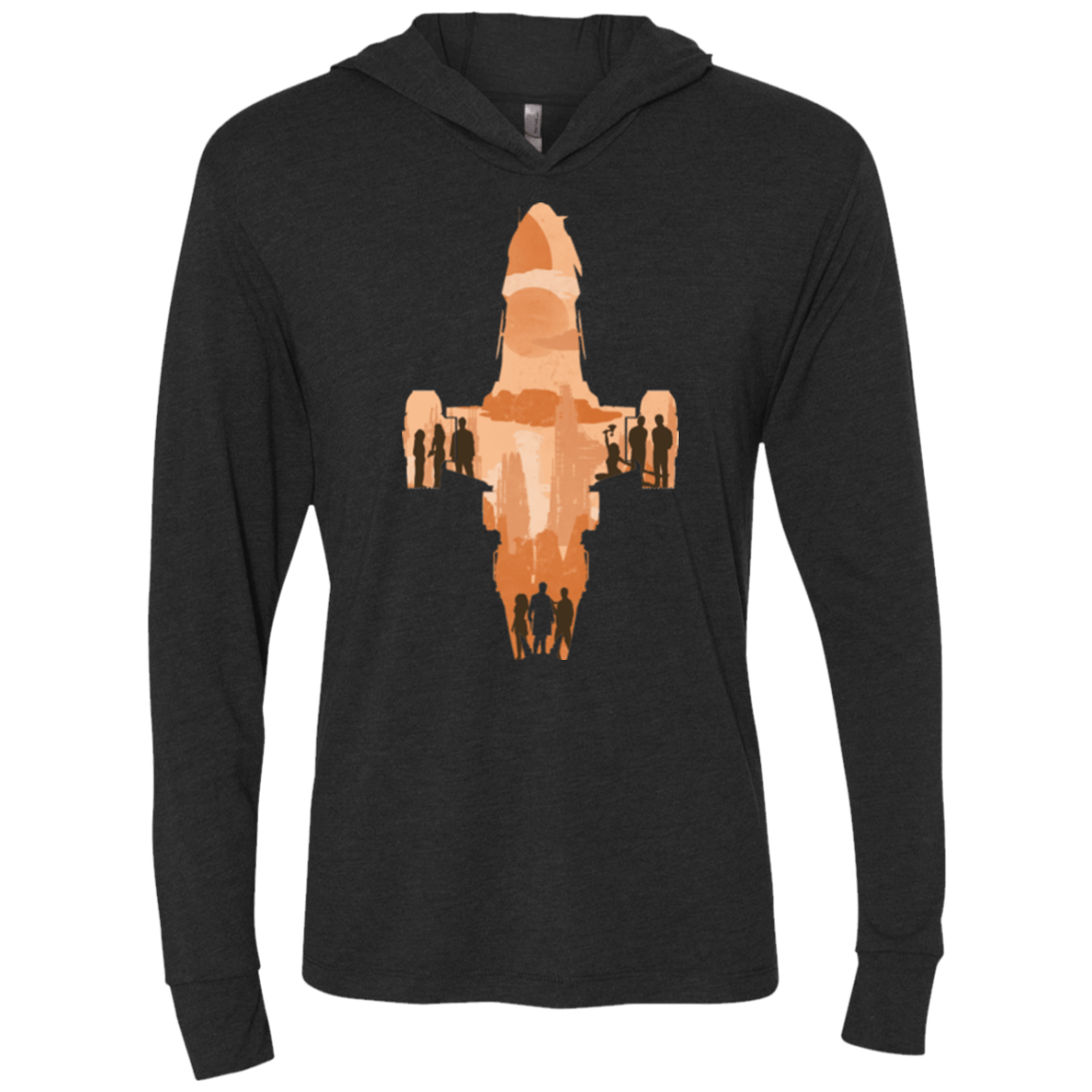 T-Shirts Vintage Black / X-Small The Shiny Ship Triblend Long Sleeve Hoodie Tee