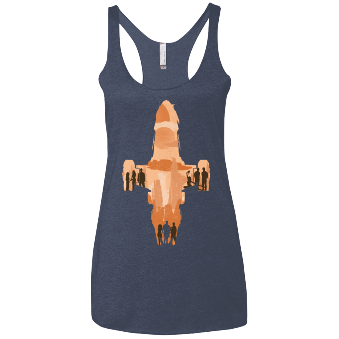 T-Shirts Vintage Navy / X-Small The Shiny Ship Women's Triblend Racerback Tank