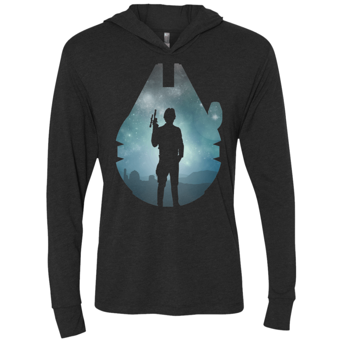 T-Shirts Vintage Black / X-Small The Smuggler Triblend Long Sleeve Hoodie Tee