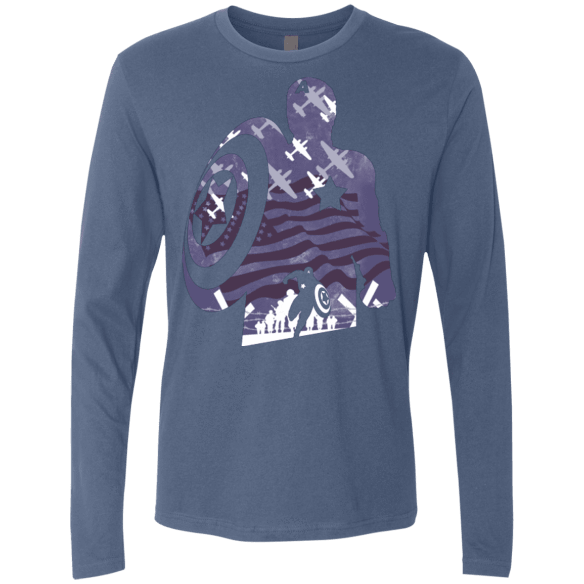 T-Shirts Indigo / Small The Soldier Men's Premium Long Sleeve
