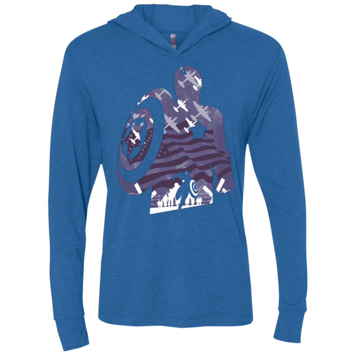 T-Shirts Vintage Royal / X-Small The Soldier Triblend Long Sleeve Hoodie Tee