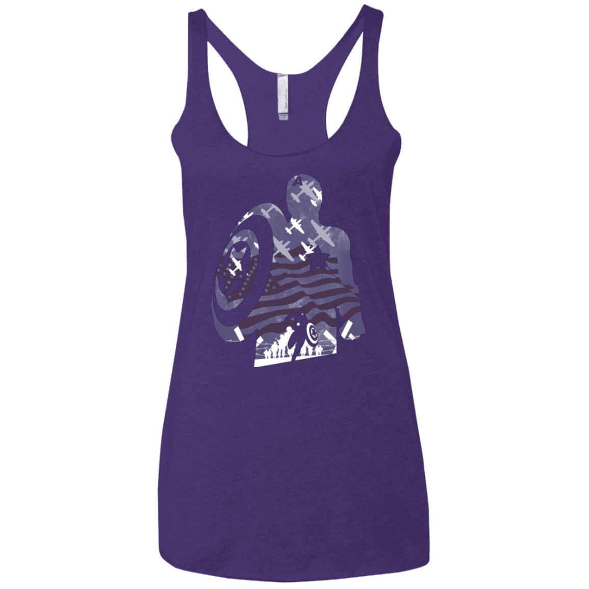 T-Shirts Purple / X-Small The Soldier Women's Triblend Racerback Tank
