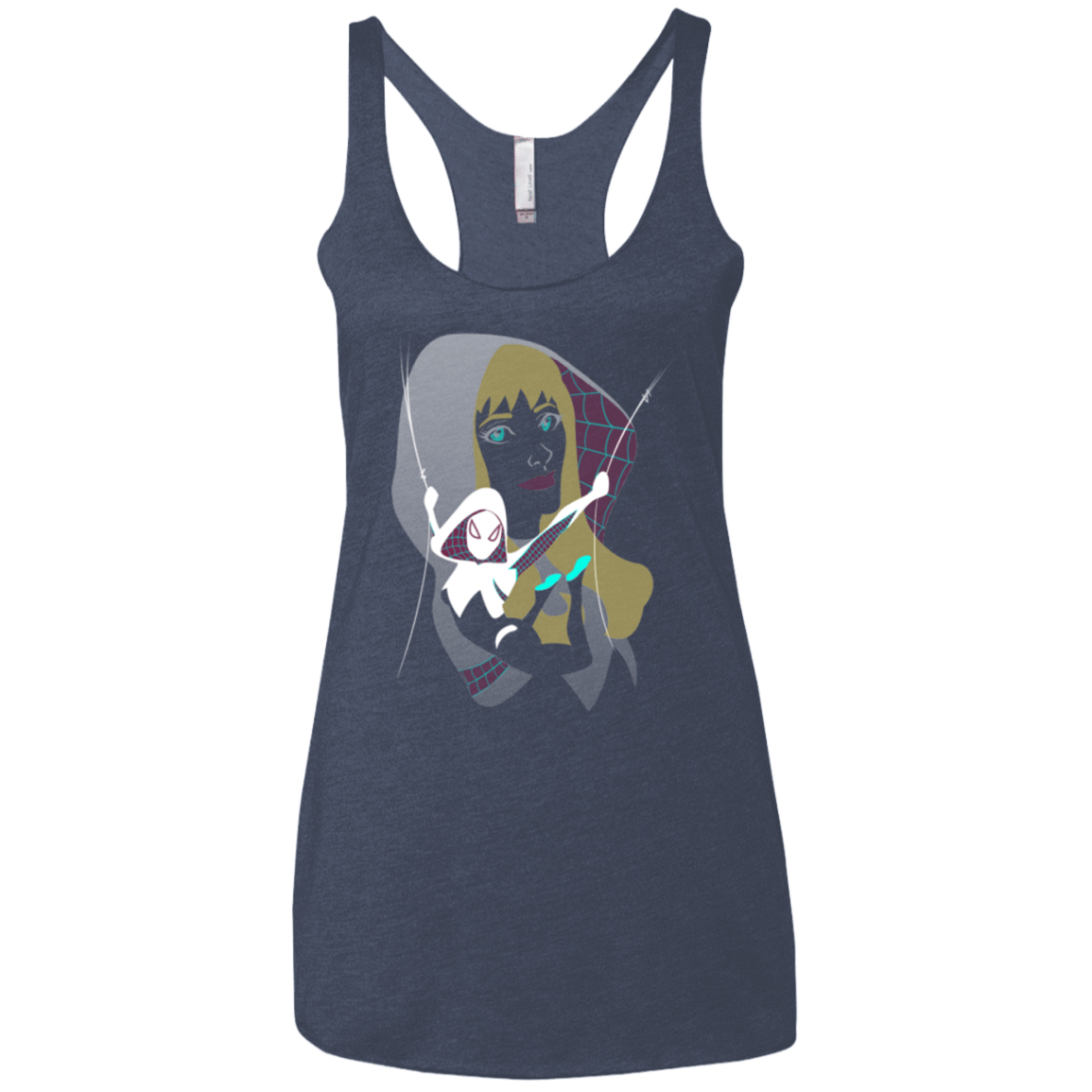 T-Shirts Vintage Navy / X-Small The Spider Women's Triblend Racerback Tank