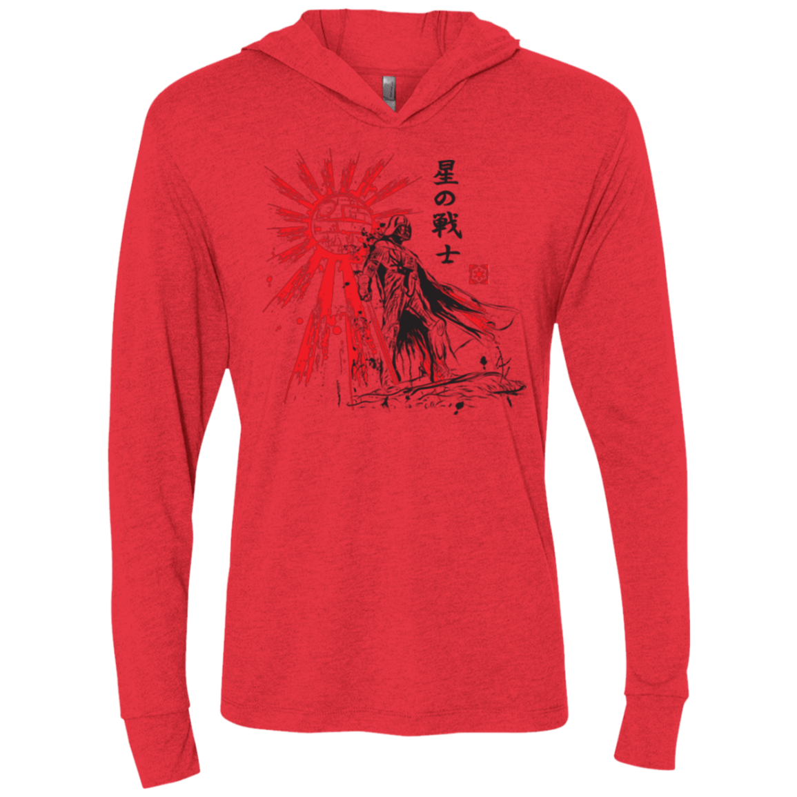 The Star Warrior Triblend Long Sleeve Hoodie Tee