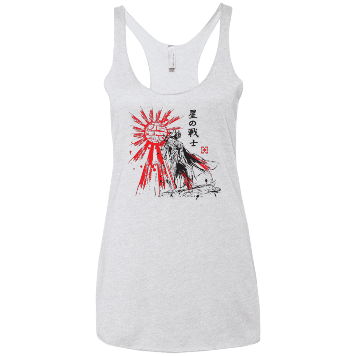 T-Shirts Heather White / X-Small The Star Warrior Women's Triblend Racerback Tank