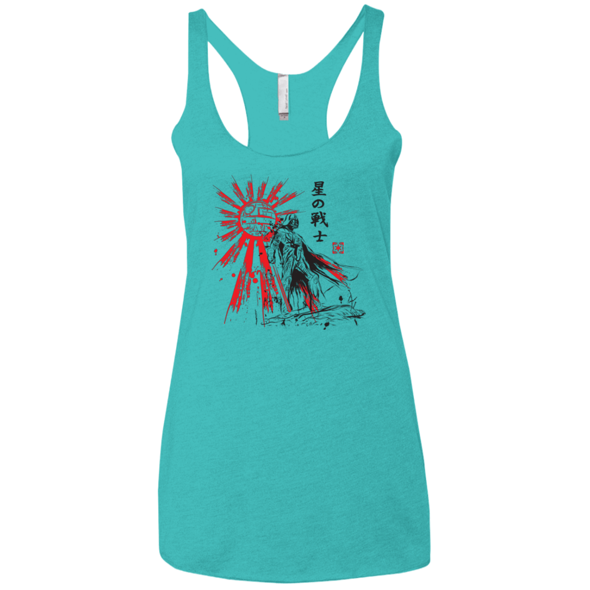 T-Shirts Tahiti Blue / X-Small The Star Warrior Women's Triblend Racerback Tank
