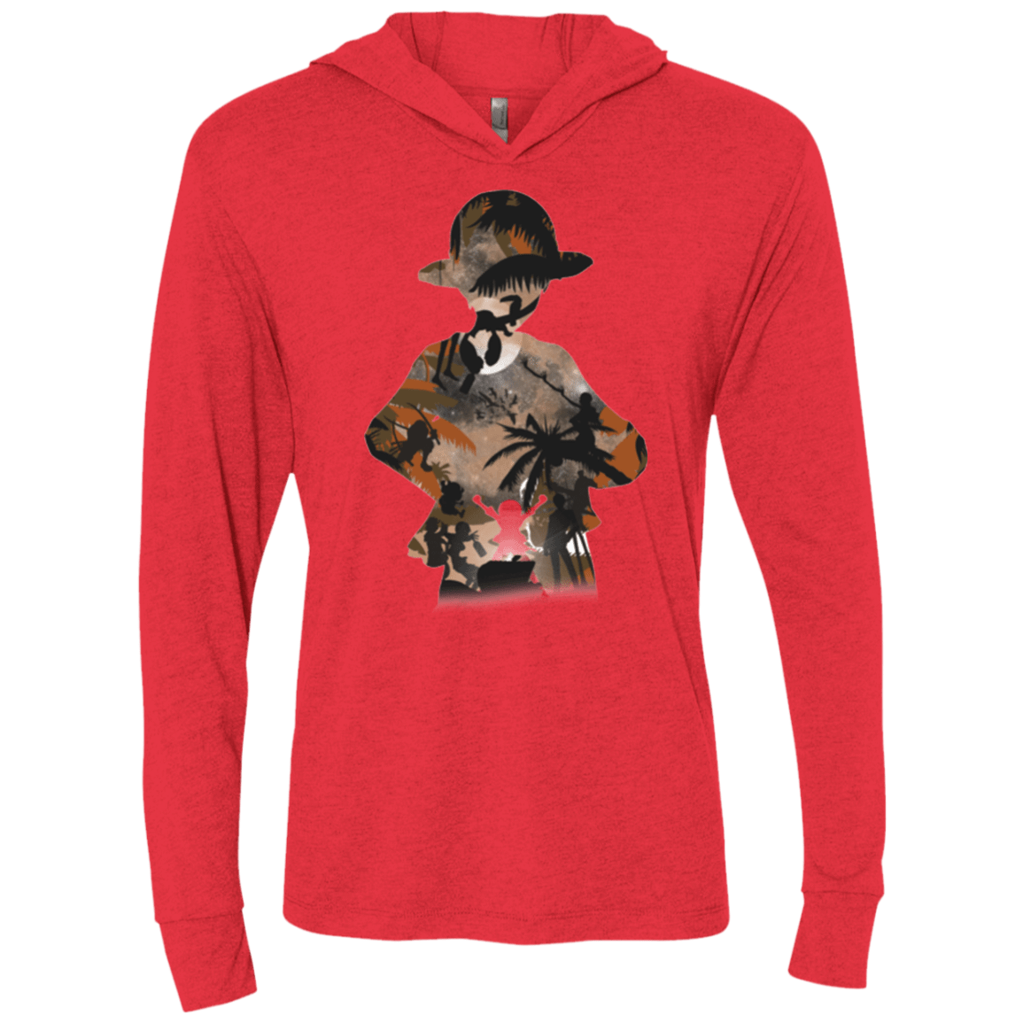 T-Shirts Vintage Red / X-Small The Straw Hat Crew Triblend Long Sleeve Hoodie Tee