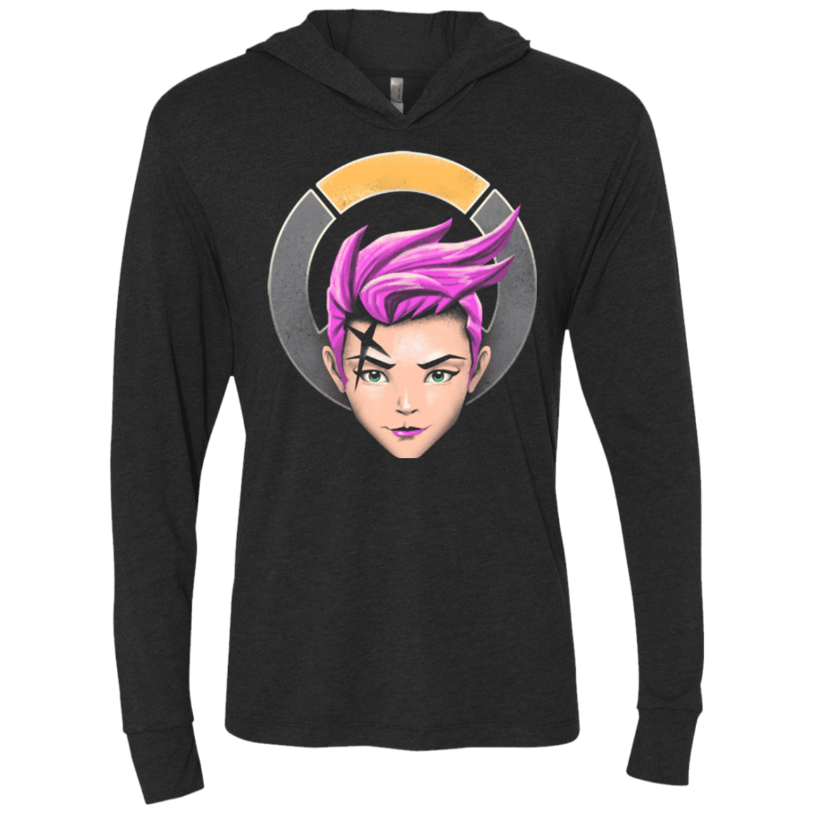 The Strong Woman Triblend Long Sleeve Hoodie Tee