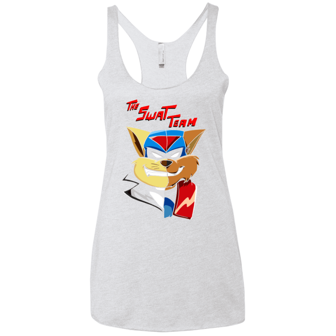 T-Shirts Heather White / X-Small The Swat Team Women's Triblend Racerback Tank