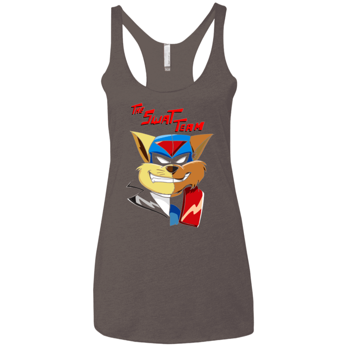 T-Shirts Macchiato / X-Small The Swat Team Women's Triblend Racerback Tank