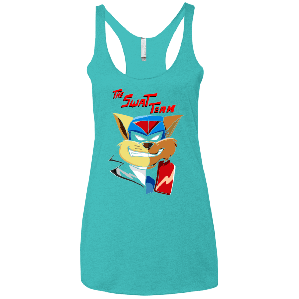 T-Shirts Tahiti Blue / X-Small The Swat Team Women's Triblend Racerback Tank