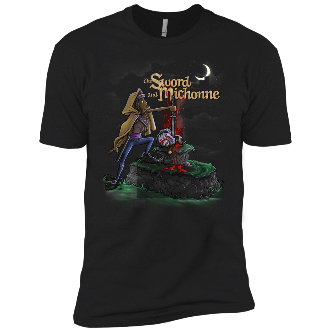 T-Shirts Black / YXS The Sword and Michonne Boys Premium T-Shirt