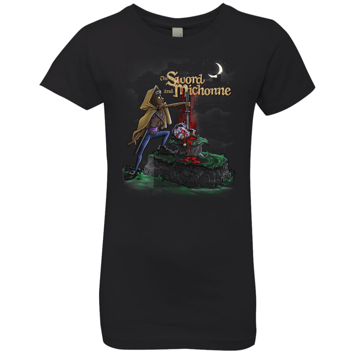 T-Shirts Black / YXS The Sword and Michonne Girls Premium T-Shirt
