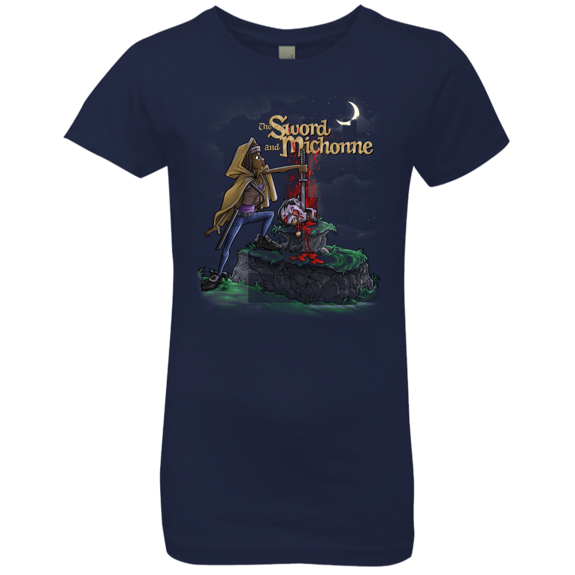 T-Shirts Midnight Navy / YXS The Sword and Michonne Girls Premium T-Shirt