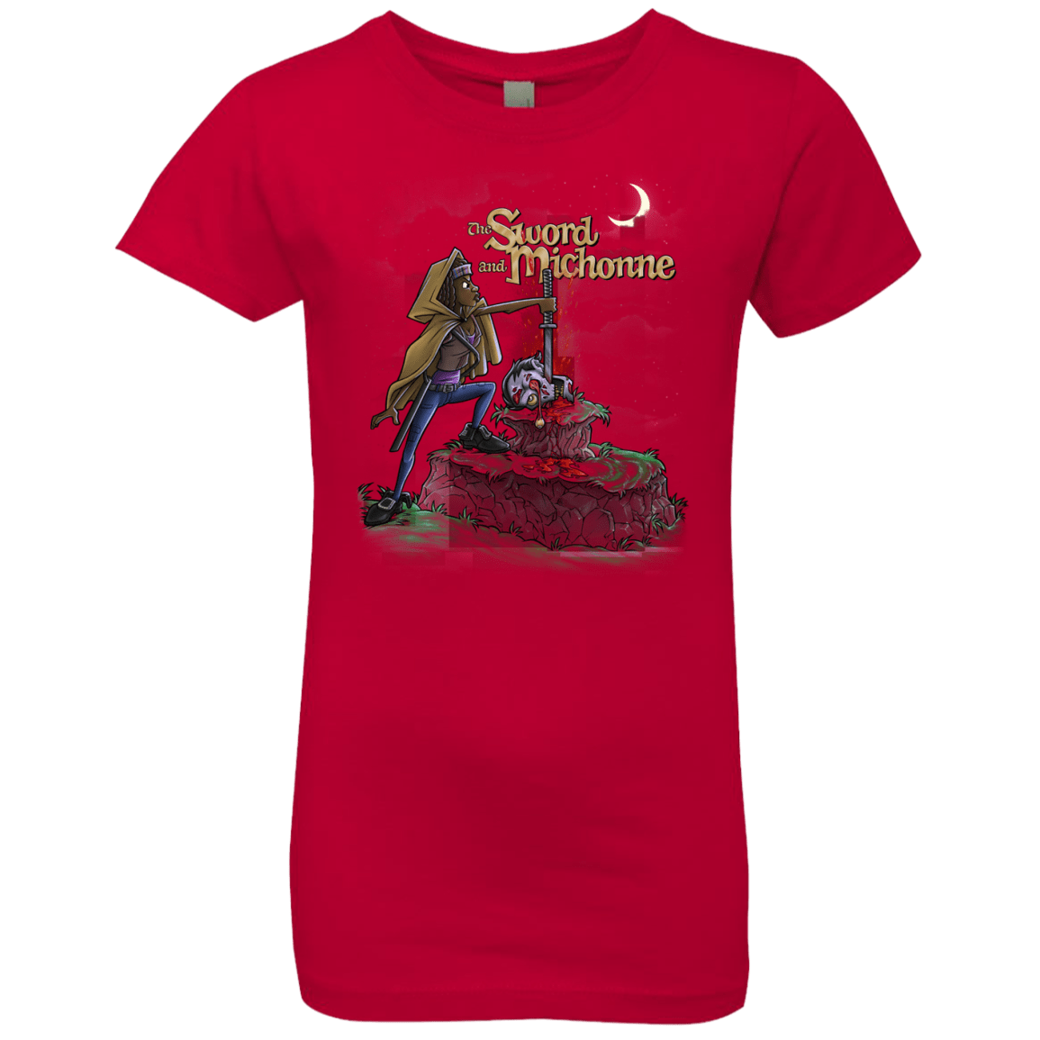 T-Shirts Red / YXS The Sword and Michonne Girls Premium T-Shirt