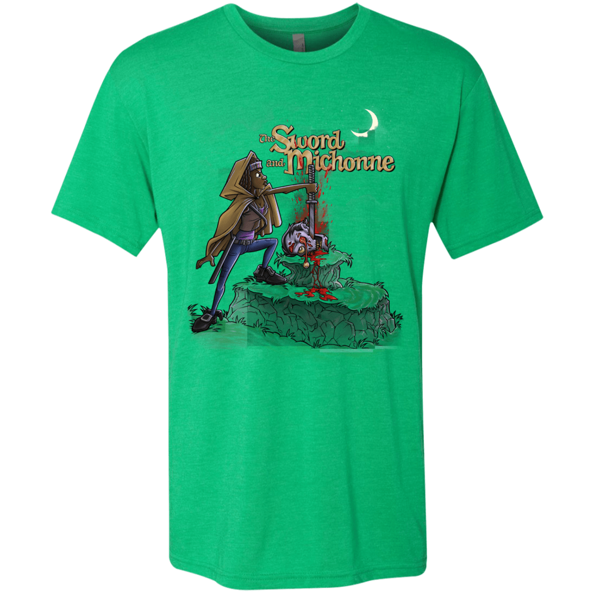 T-Shirts Envy / Small The Sword and Michonne Men's Triblend T-Shirt