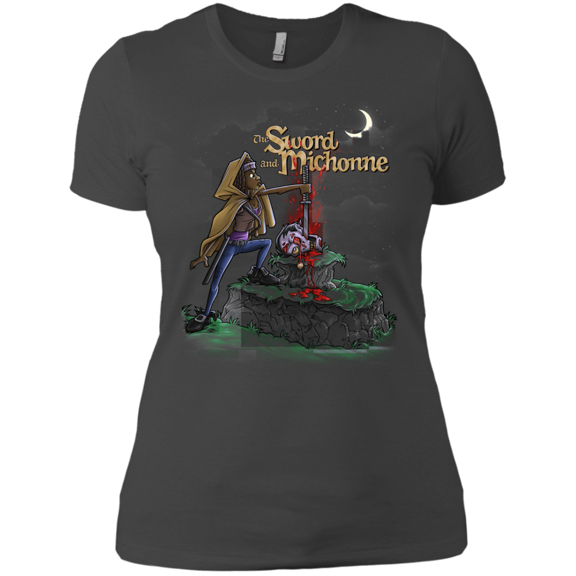 T-Shirts Heavy Metal / X-Small The Sword and Michonne Women's Premium T-Shirt