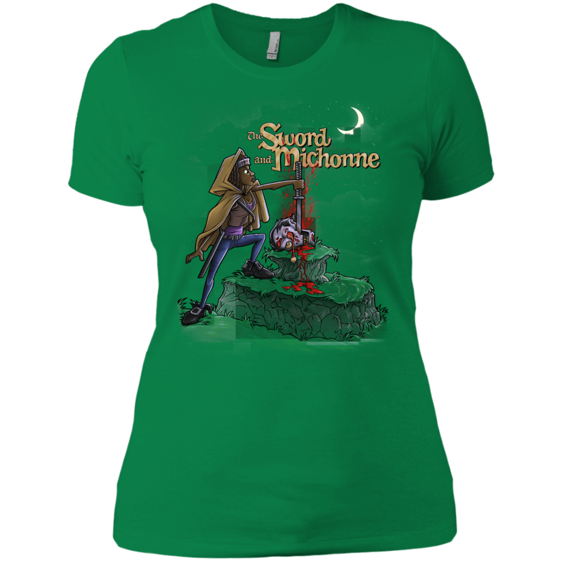 T-Shirts Kelly Green / X-Small The Sword and Michonne Women's Premium T-Shirt