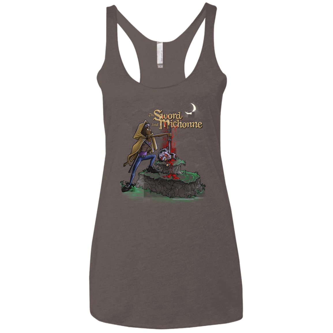 T-Shirts Macchiato / X-Small The Sword and Michonne Women's Triblend Racerback Tank