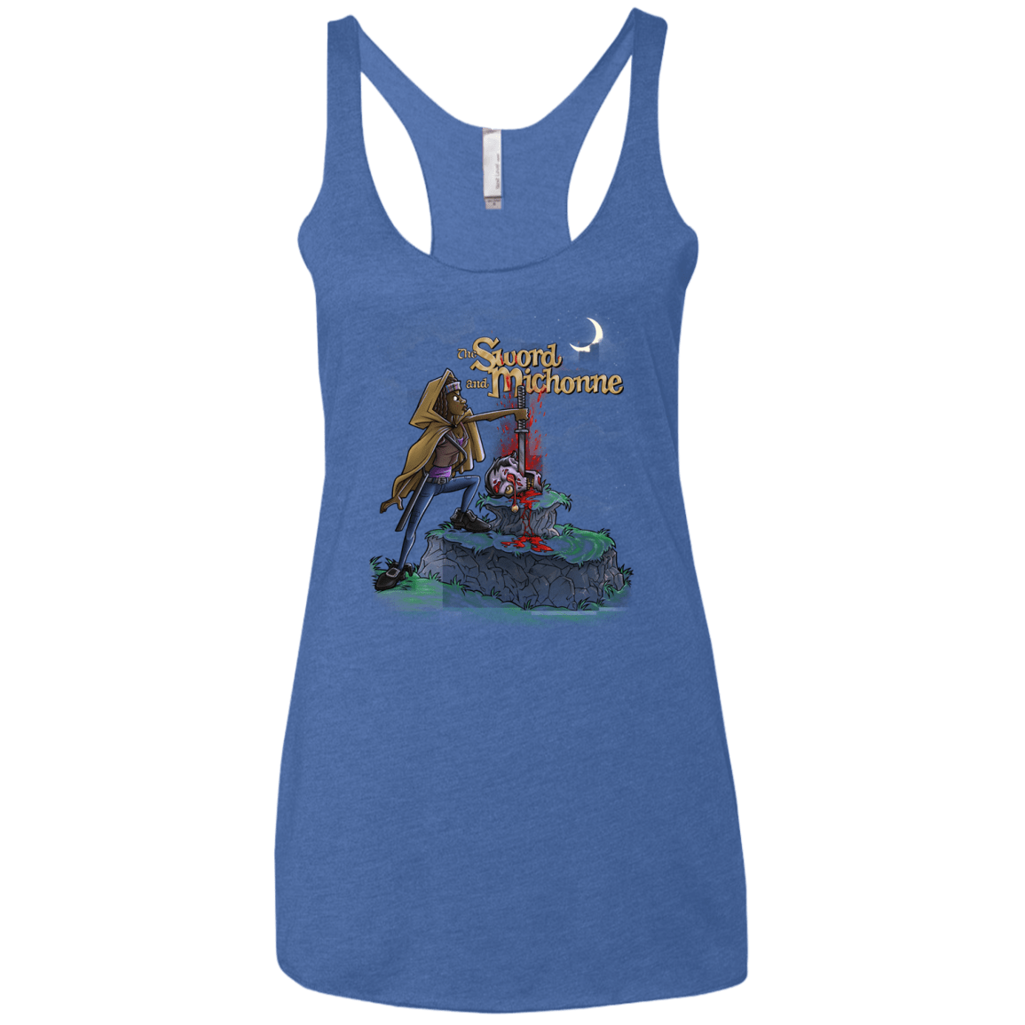 The Sword and Michonne Women's Triblend Racerback Tank