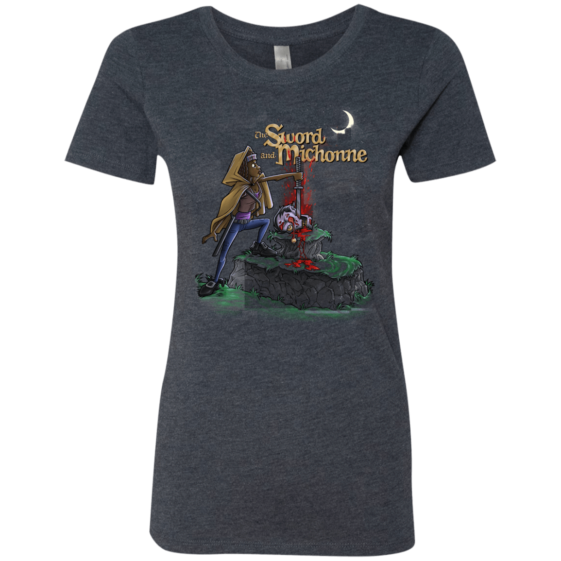 T-Shirts Vintage Navy / Small The Sword and Michonne Women's Triblend T-Shirt