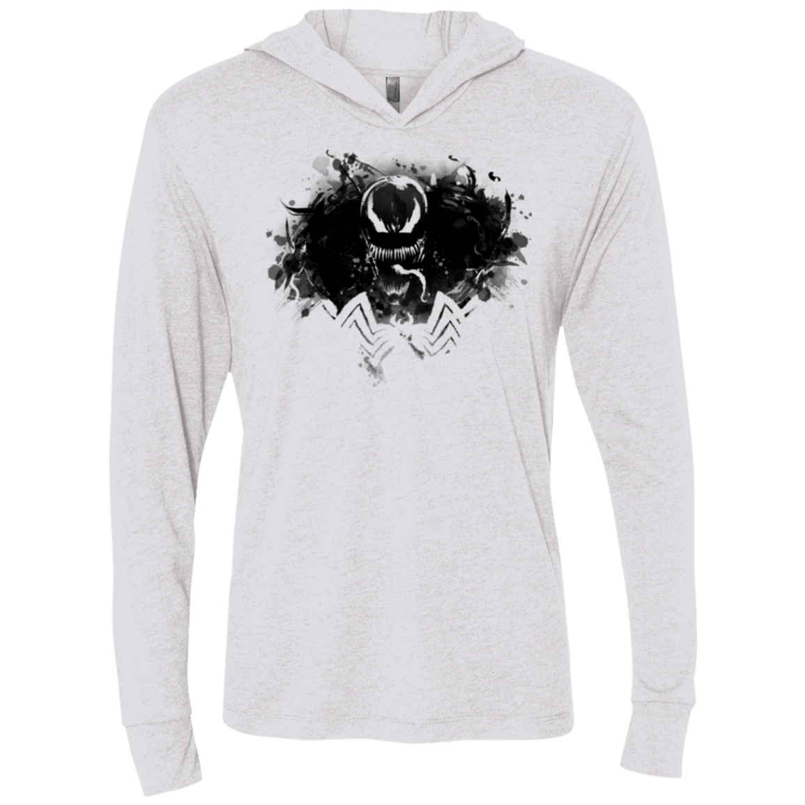 T-Shirts Heather White / X-Small The Symbiote Triblend Long Sleeve Hoodie Tee