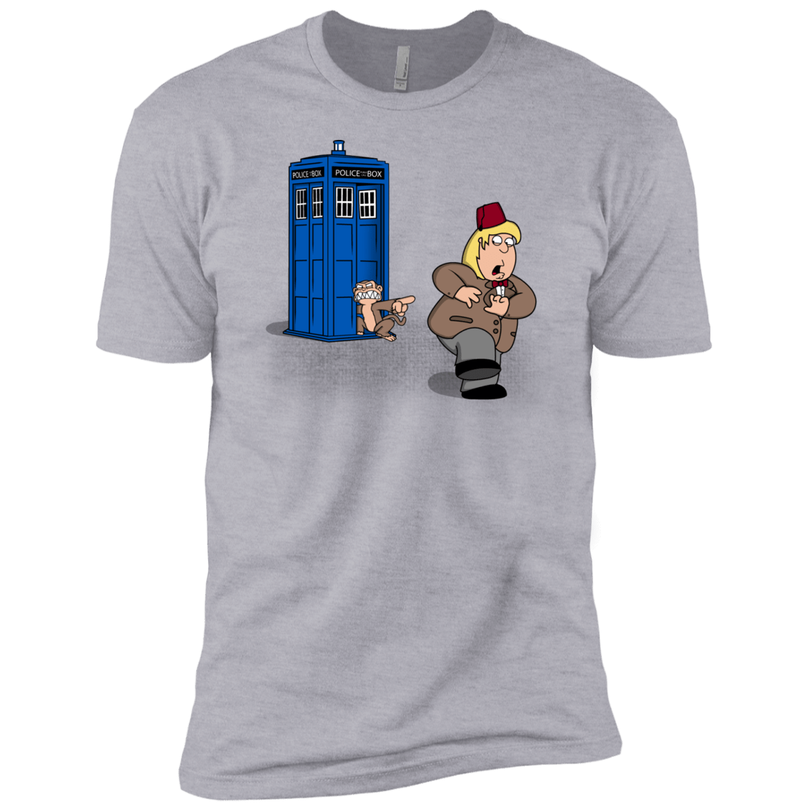T-Shirts Heather Grey / YXS The Tardis Monkey Boys Premium T-Shirt