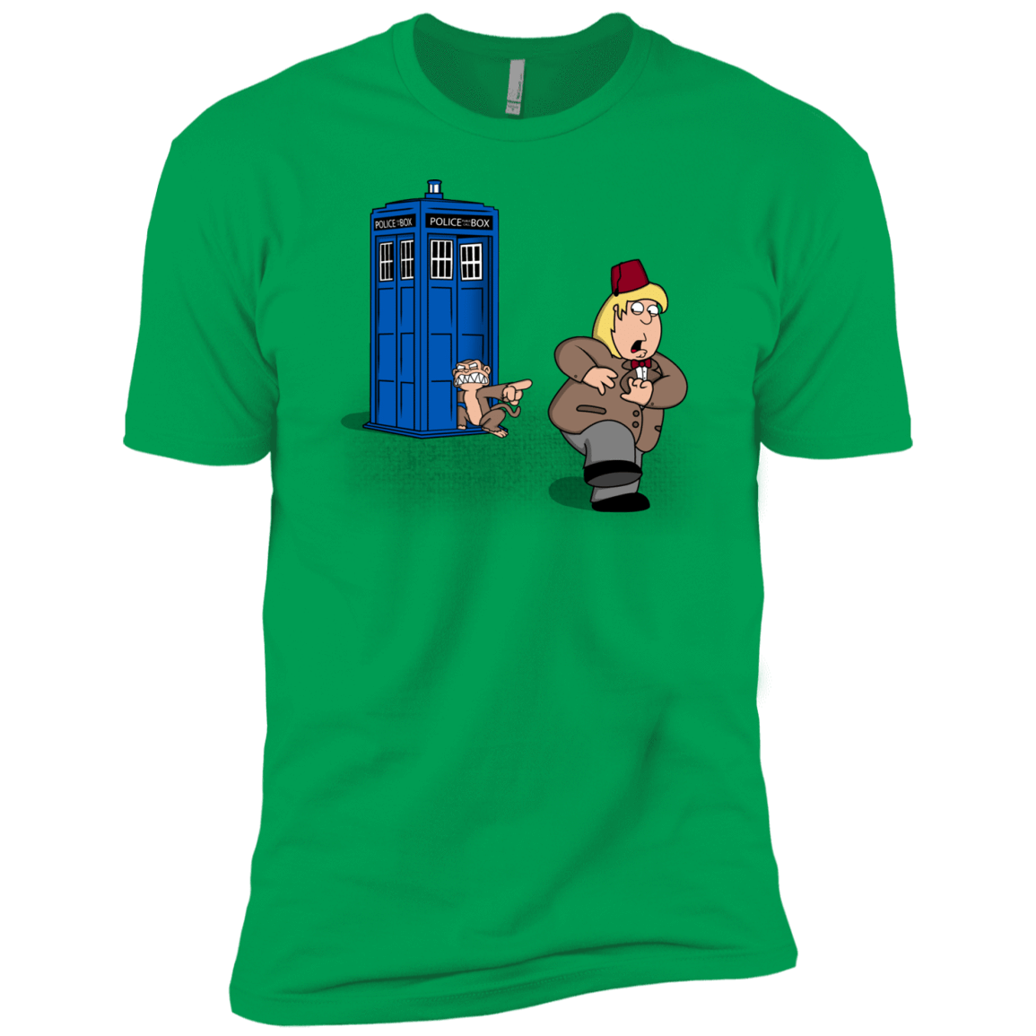 T-Shirts Kelly Green / YXS The Tardis Monkey Boys Premium T-Shirt