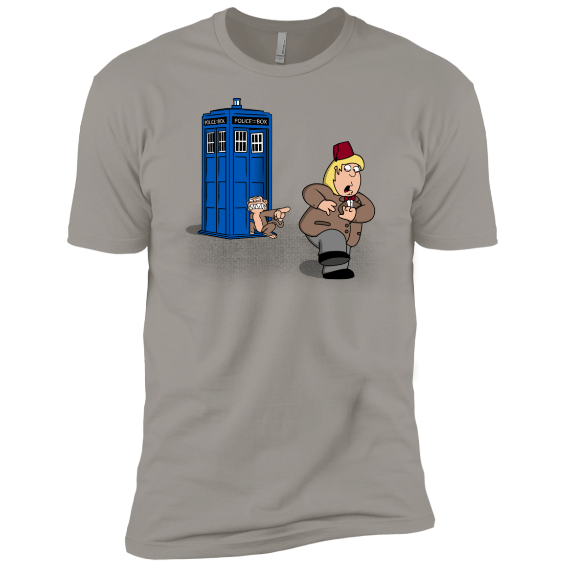 T-Shirts Light Grey / YXS The Tardis Monkey Boys Premium T-Shirt