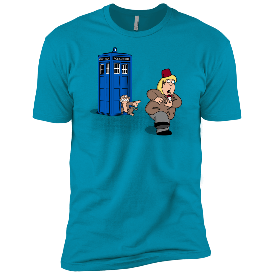 T-Shirts Turquoise / YXS The Tardis Monkey Boys Premium T-Shirt