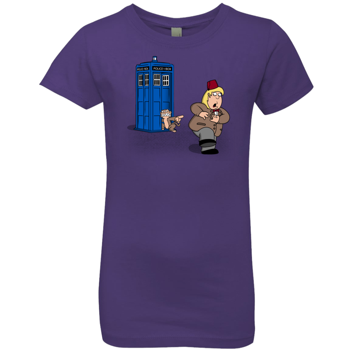T-Shirts Purple Rush / YXS The Tardis Monkey Girls Premium T-Shirt