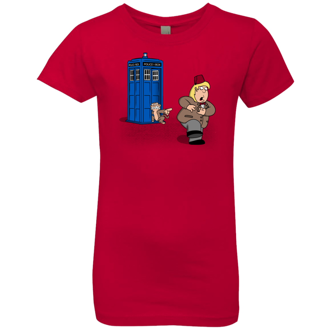 T-Shirts Red / YXS The Tardis Monkey Girls Premium T-Shirt