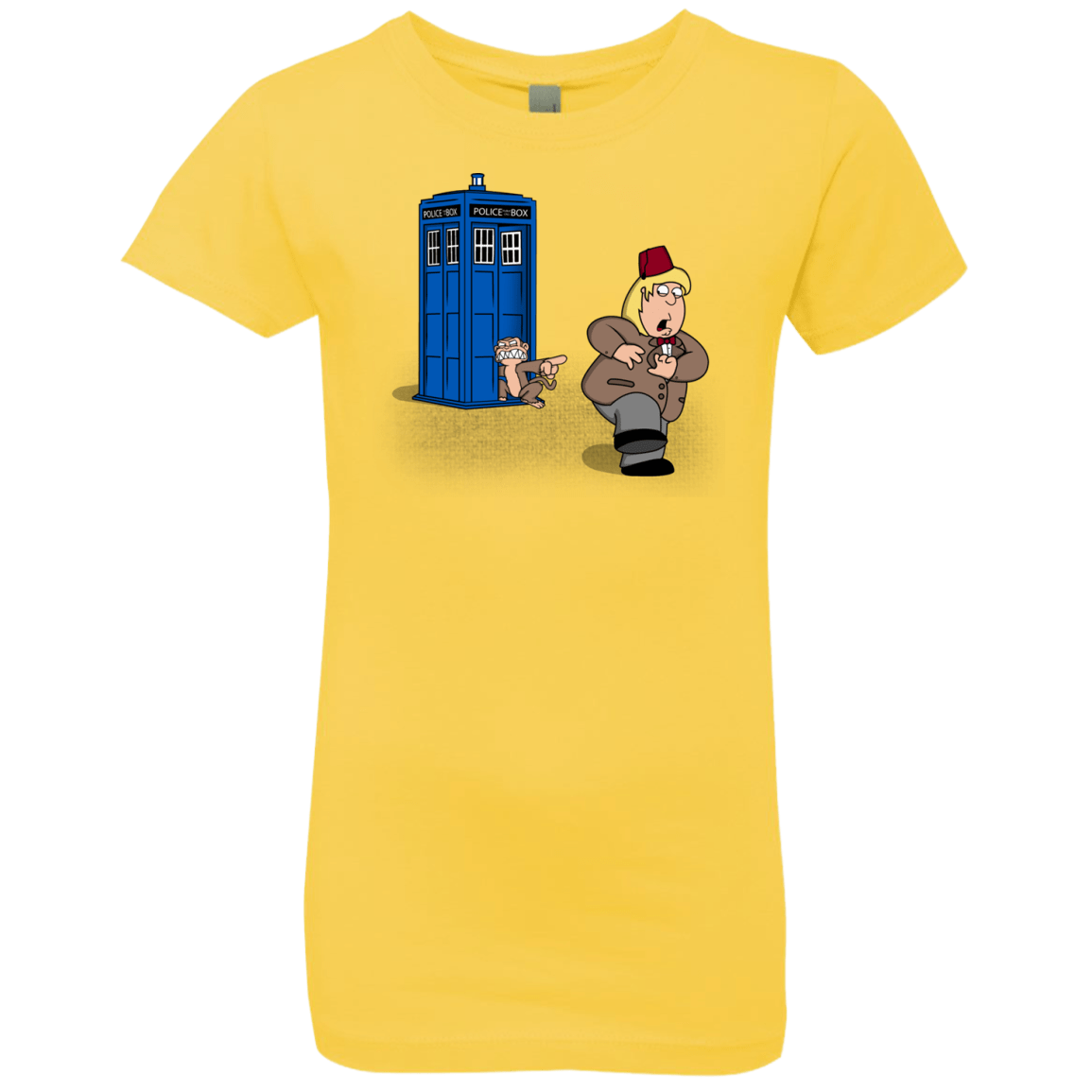 T-Shirts Vibrant Yellow / YXS The Tardis Monkey Girls Premium T-Shirt
