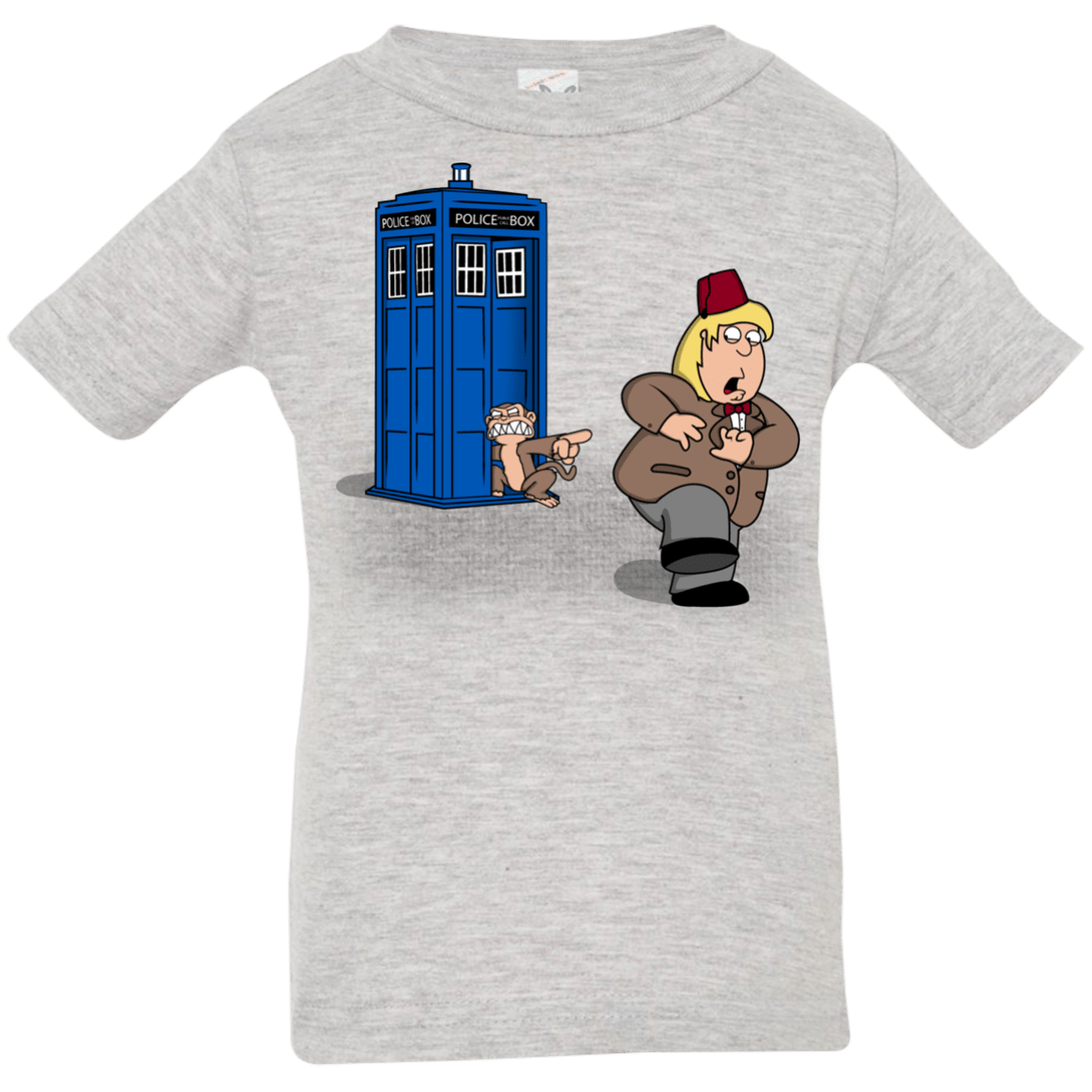 T-Shirts Heather Grey / 6 Months The Tardis Monkey Infant Premium T-Shirt