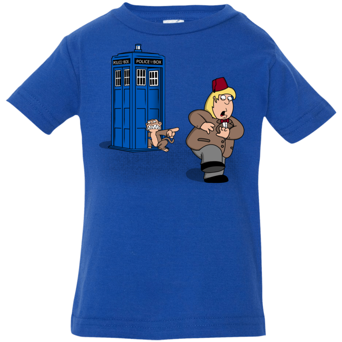 T-Shirts Royal / 6 Months The Tardis Monkey Infant Premium T-Shirt