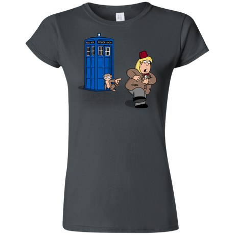 T-Shirts Charcoal / S The Tardis Monkey Junior Slimmer-Fit T-Shirt